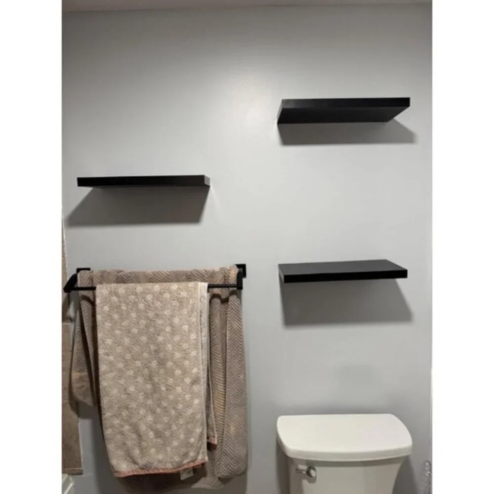 New Set of 3 Rustic Wood Floating Wall Shelves for Home or Room Decor